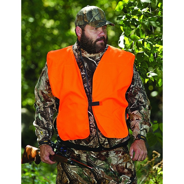 Allen 15752 Safety Vest, 38 to 48 in, Polyester, Blaze Orange, Hook-and-Loop