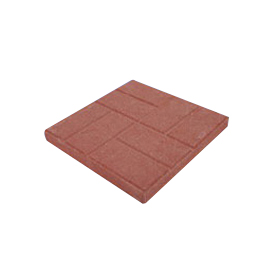 10050370 Brick Embossed Stone, 16 in L, 16 in W, Red
