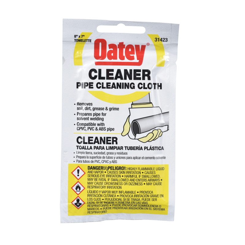 31423 Cleaning Cloth, 8 in L, 7 in W, Clear