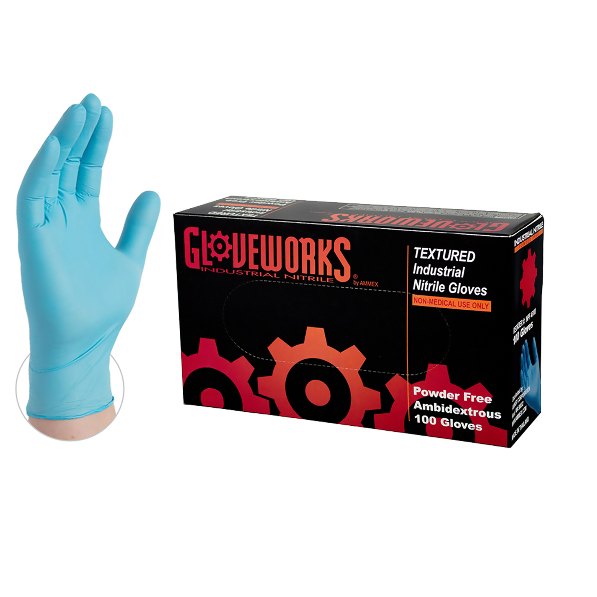Gloveworks INPF48100 Non-Sterile Disposable Gloves, XL, N