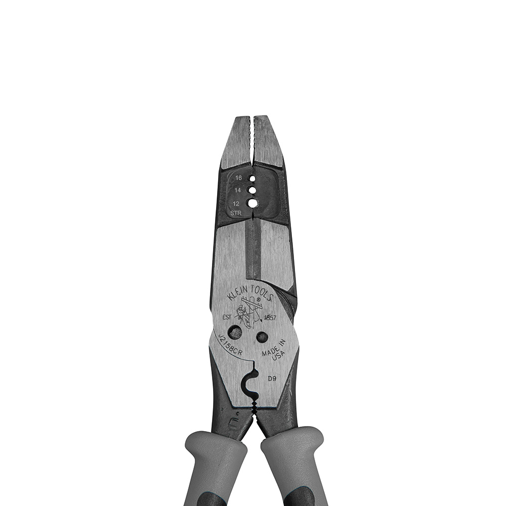 Klein Tools J215-8CR Hybrid Pliers, 8 in OAL, 10 to 14 AWG Solid, 12 to 16 AWG Stranded Cutting Capacity, 1/2 in W Jaw