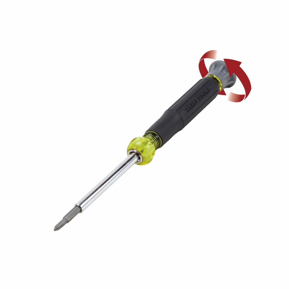 Klein Tools 32581 Electronic Screwdriver, #0, #00, 1/8 in, 3/32 in Drive, Phillips, Slotted Drive, 6-1/2 in OAL