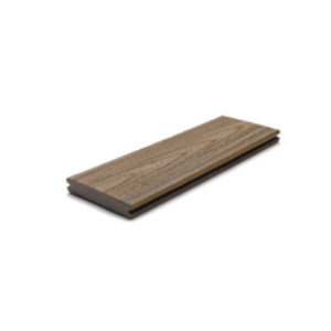 Transcend HG010612TG01 Grooved-Edge Decking Board, 12 ft L, 6 in W, 1 in T, Havana Gold
