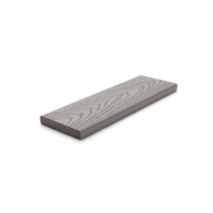 Select PG010620SG01 Grooved-Edge Decking Board, 20 ft L, 6 in W, 1 in T, Pebble Gray