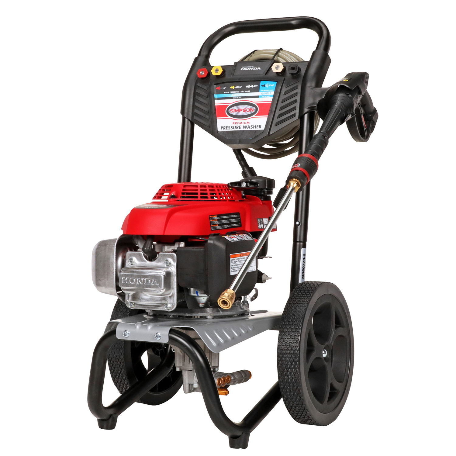Simpson MegaShot 60773 Pressure Washer, Gas, Honda GCV 160 Engine, 160 cc Engine Displacement, Axial Cam Pump