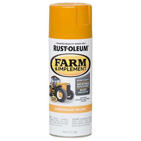 280140 Farm and Implement Spray Paint, Gloss, Caterpillar Yellow, 12 oz, Can
