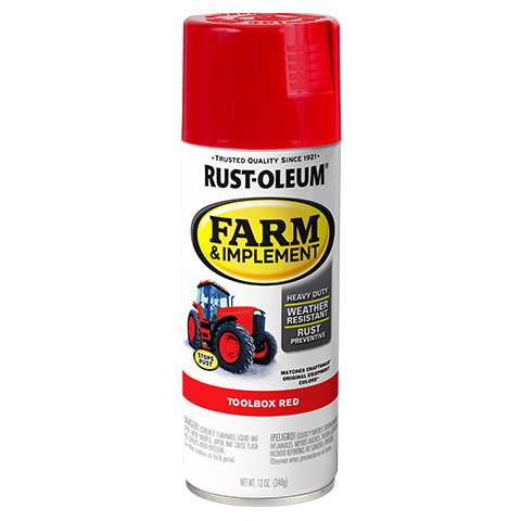 350444 Enamel Spray Paint, Toolbox Red, 12 oz, Can