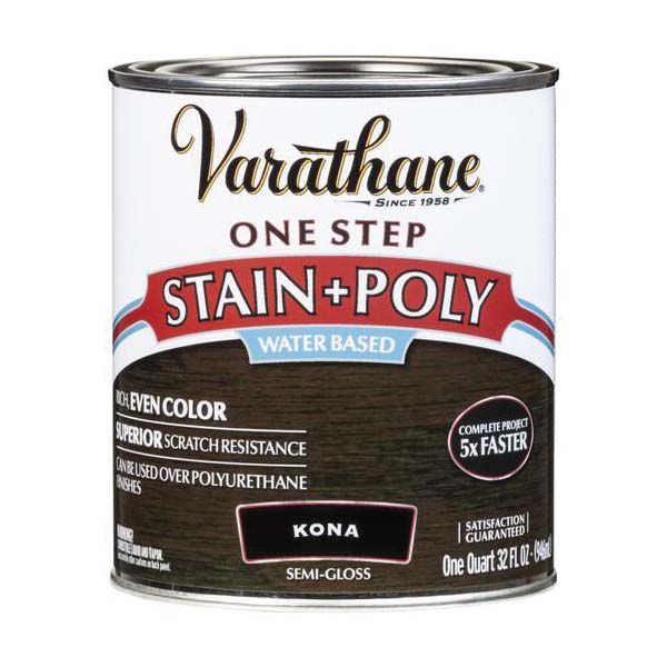 333655 Stain and Polyurethane, Kona, Liquid, 1 qt