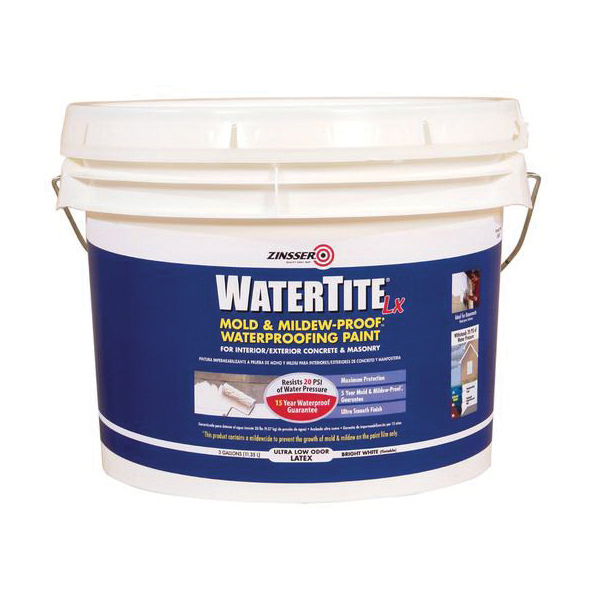 270268 Waterproofing Paint, Liquid, White, 3 gal