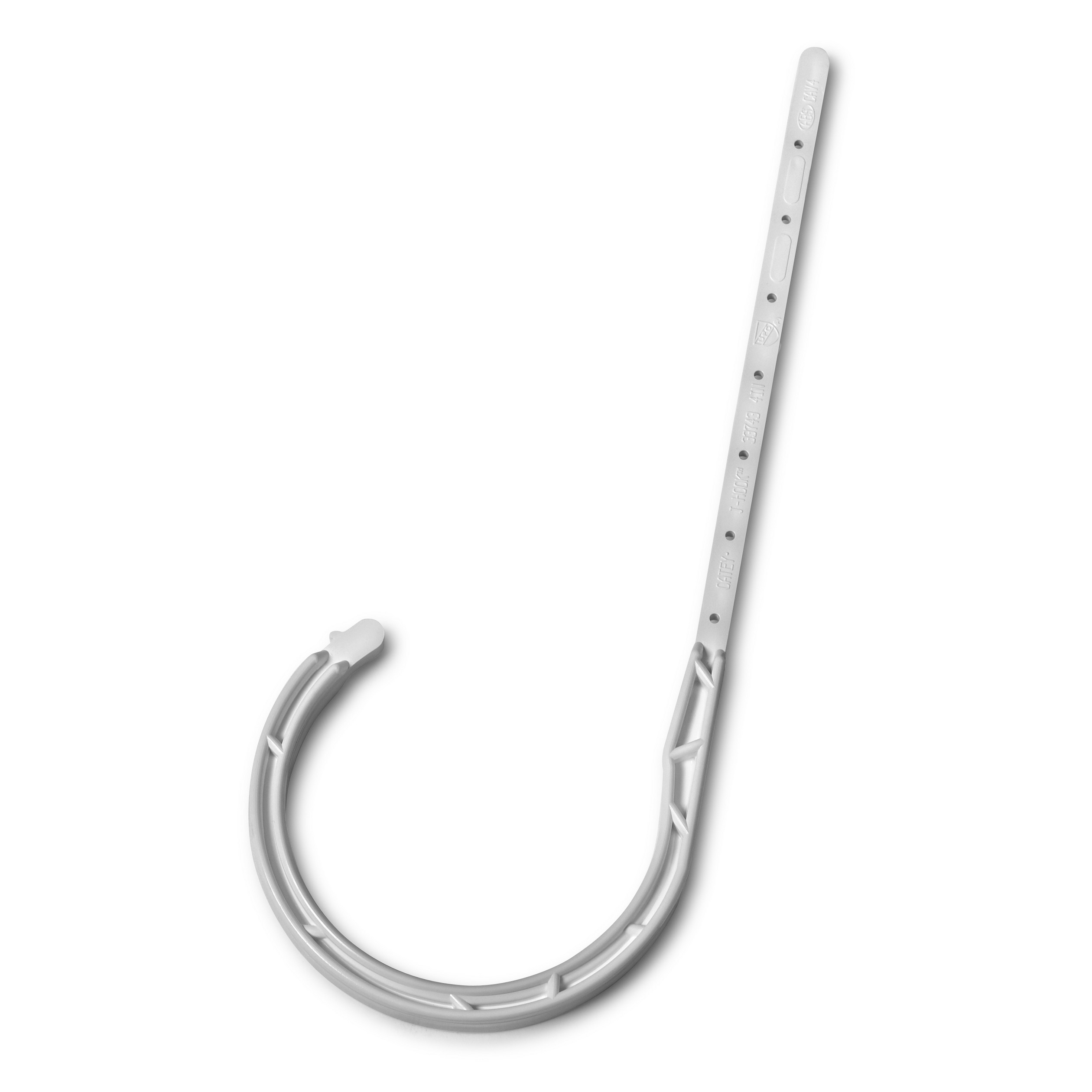 Oatey 33763 J-Hook, 4 in Opening, ABS, White, Locking Finger Mounting