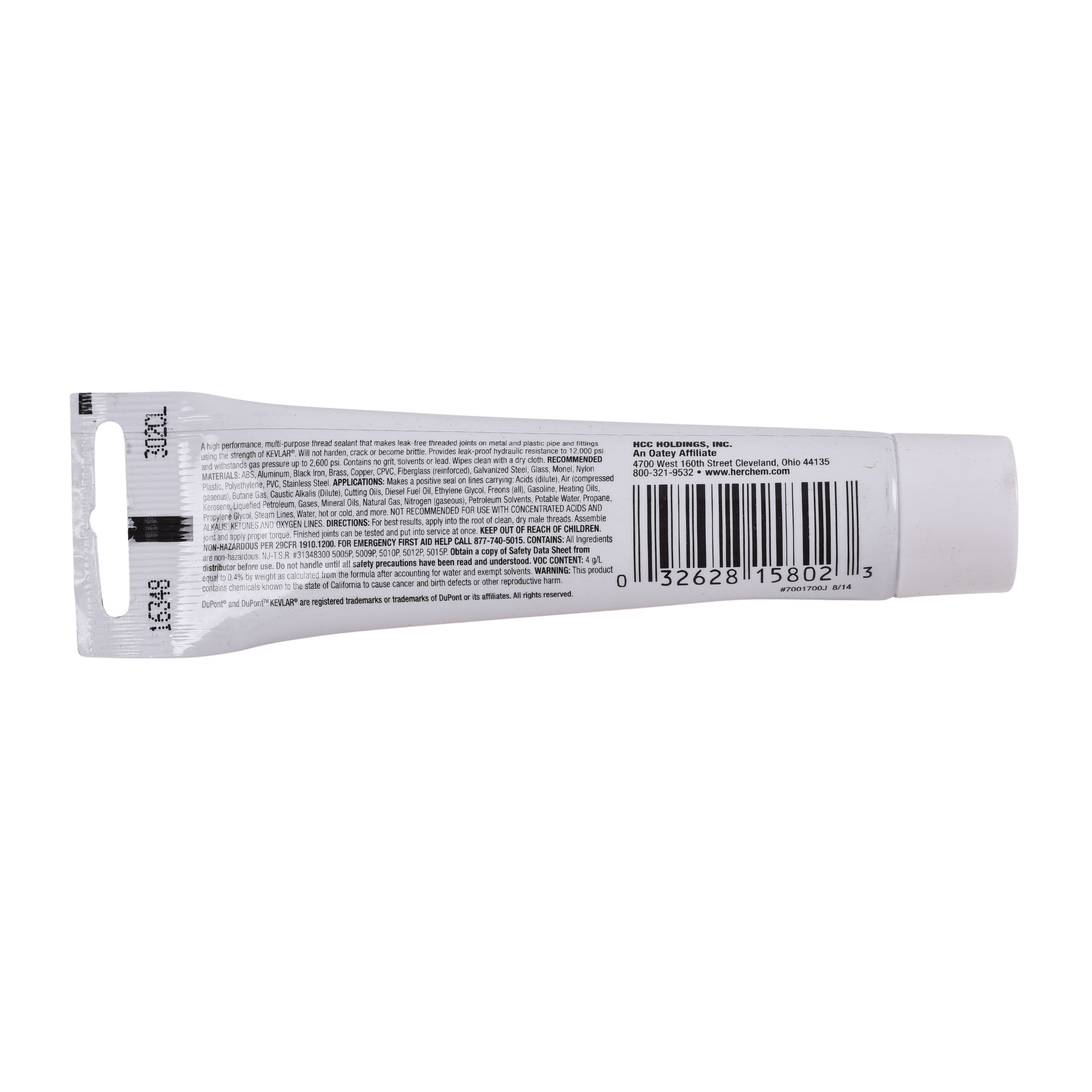 Hercules 15802 Thread Sealant, 1.1 oz, Liquid, Blue