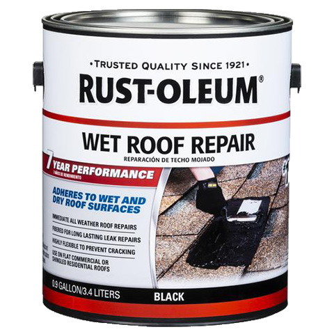 347427 Wet Roof Repair, Black, Liquid, 0.9 gal