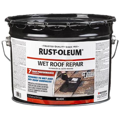 347431 Wet Roof Repair, Black, Liquid, 3.3 gal