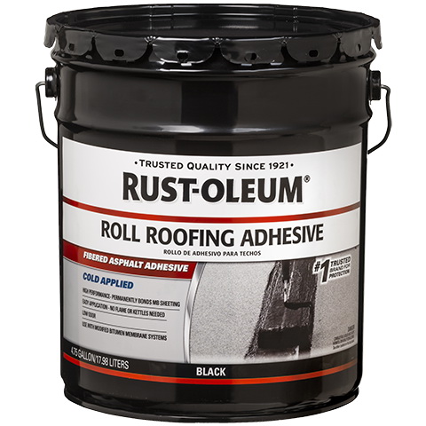 347432 Roll Roofing Adhesive, Black, Liquid, 4.75 gal
