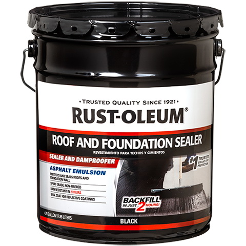 347434 Roof and Foundation Sealer, Black, 4.75 gal Pail, Liquid