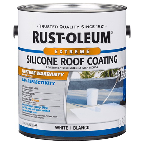 Rust-Oleum 980 Series 308666 Roof Coating, White, 1 gal, Liquid