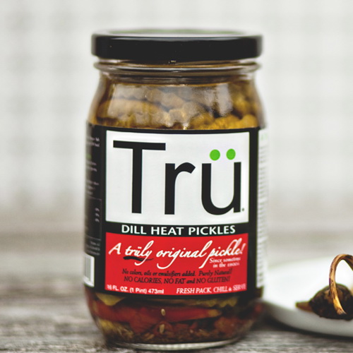 Tru Pickles 3070 Pickle, Heat Spicy Dill Flavor, 16 oz Jar - 1
