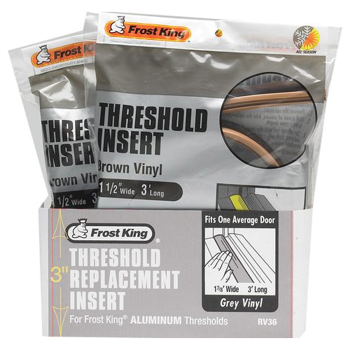 Frost King RV/36H Insert, 36 in L, 1-7/8 in W, Vinyl, Gray