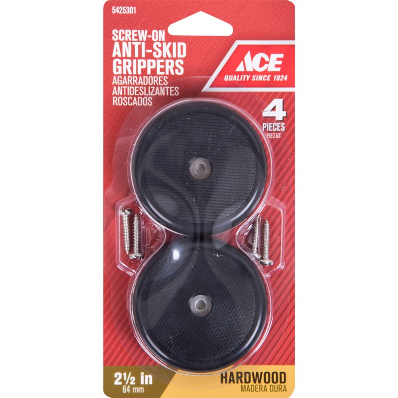 ACE 5425301 Anti-Skid Pad, 2-1/2 in W, Round, Plastic, Black - 1