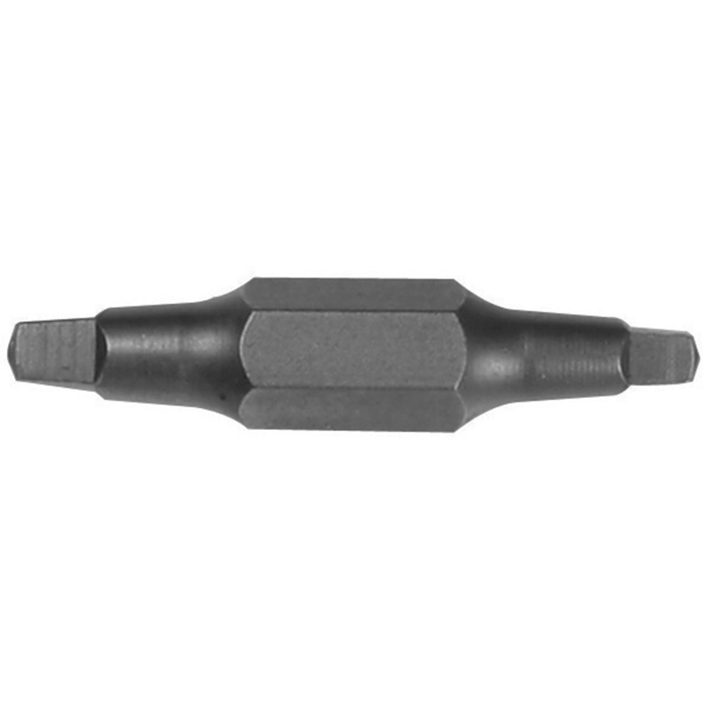 Klein Tools 32484 Replaceable Bit, #1, #2 Tip, Square Tip, 1/4 in Shank, Hex Shank, Steel, 1-1/4 in L