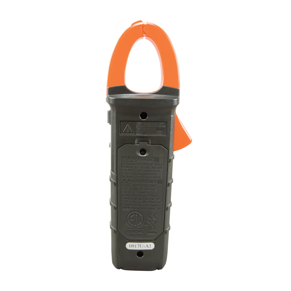 KLEIN TOOLS CL312 Clamp Meter, 400 A, 600 VAC, 600 VDC, 10 to 1 MHz, 4000 uF, 4000 Count Resolution - 5