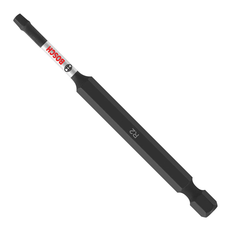 Bosch Impact Tough ITSQ23501 Power Bit, #2 Drive, Square Drive, 1/4 in Shank, 3-1/2 in L, Steel