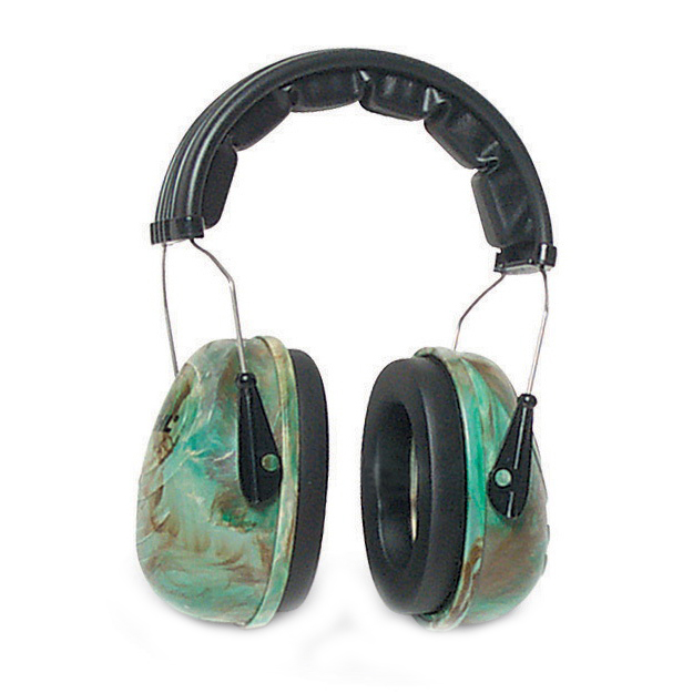 0000 884 0513 Ear Muffs, 25 dB NRR, Leather/Stainless Steel, Camouflage