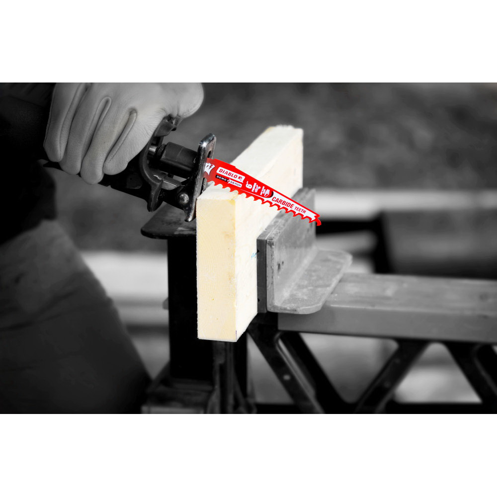 Diablo Demo Demon DS0903CP10 Reciprocating Saw Blade, Applicable Materials: Clean Wood, 1 in W, 9 in L, 3 TPI