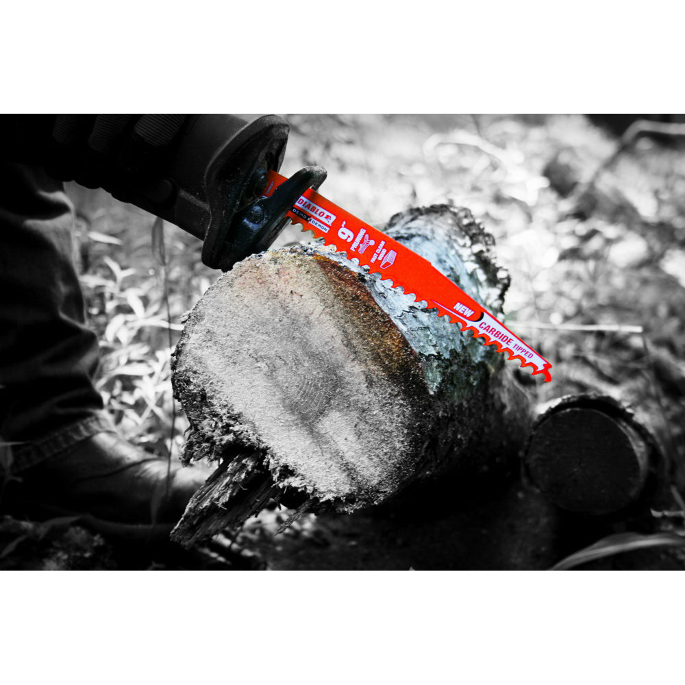 Diablo Demo Demon DS0903CP10 Reciprocating Saw Blade, Applicable Materials: Clean Wood, 1 in W, 9 in L, 3 TPI