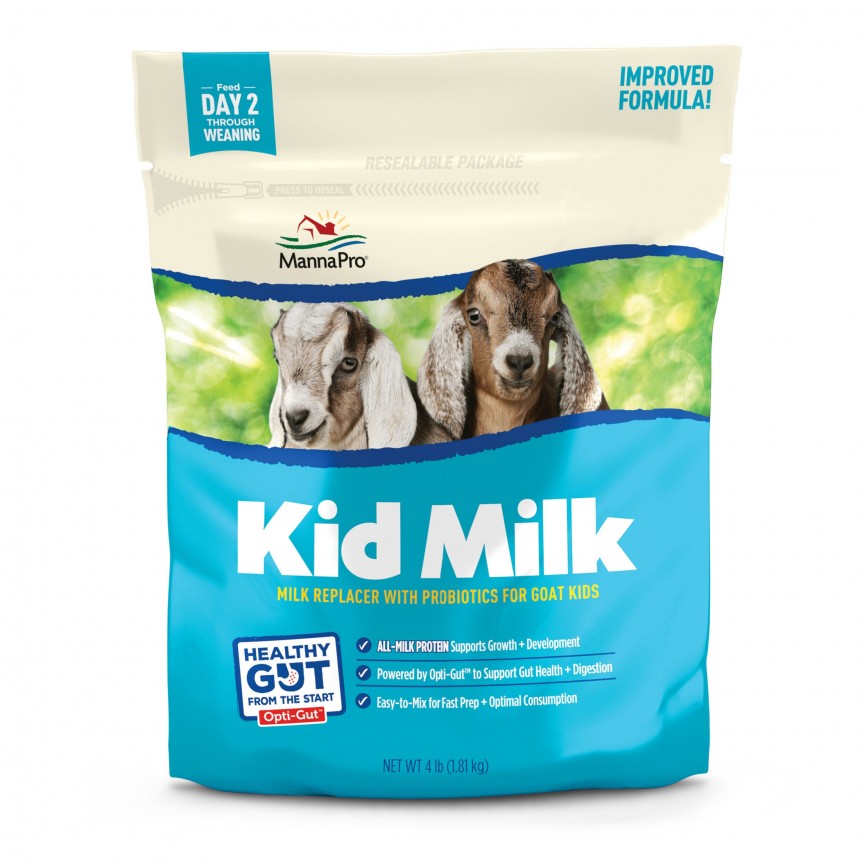 Manna Pro 1000358 Kid Milk Replacer, 1 to 11 days Lifestage, Powder, 4 lb Bag