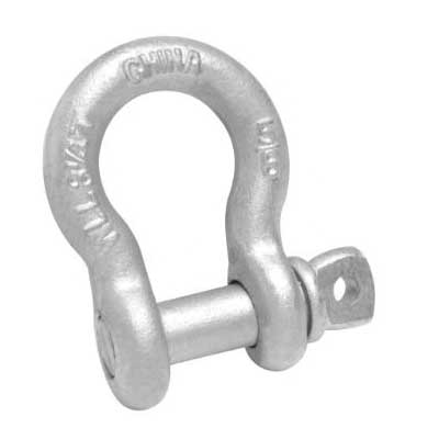 T9641235 Anchor Shackle, 3/4 in Trade, 4.75 ton Working Load, Industrial Grade, Carbon Steel, Galvanized
