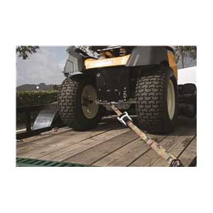 K Series Ratchet Tie-Down Strap, Keeper, 1-1/4 in W, 16 ft L, Camouflage, 1000 lb, J-Hook End Fitting, 2 pk - 3