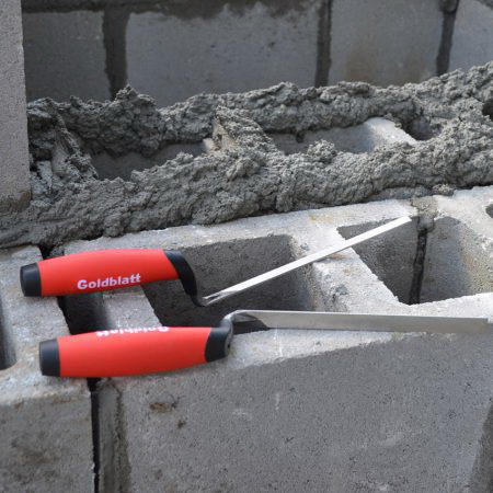 Goldblatt G06986 Tuck Point Trowel, 3/8 in W, 6-3/4 in L, Steel, Soft-Grip Handle