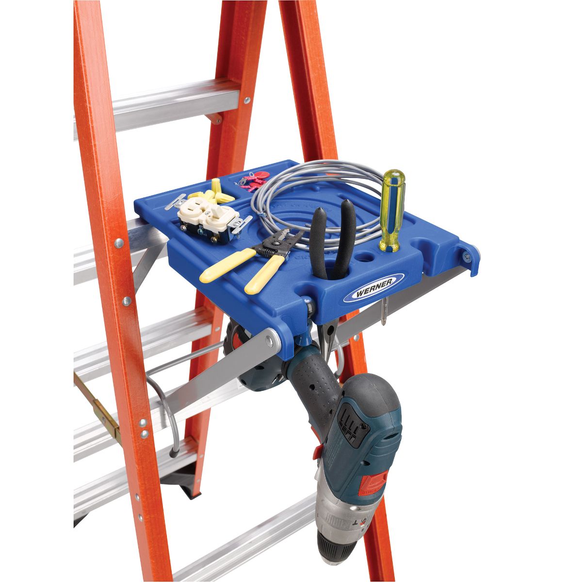 Project Tray, Werner, Plastic, Blue, For Use with Multi-Ladders and Stepladders - 2