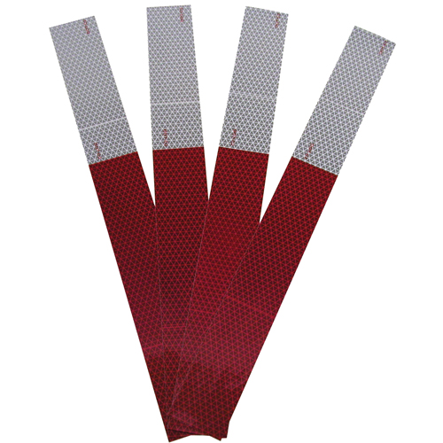 Conspicuity Strip, Blazer, Red/White Reflector, Acrylic Reflector, Surface Mounting - 1
