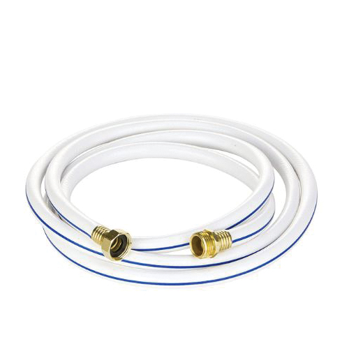 Rv And Marine Utility Hose, Swan, 1/2 in x 10 ft L, 300 psi Pressure, Brass/Rubber, White - 3