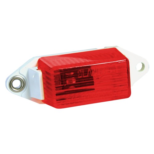 Blazer B486R Side/Clearance Marker Light, 0.3 A, 12 V, Incandescent Lamp, Red Lens, ABS Housing Material - 1