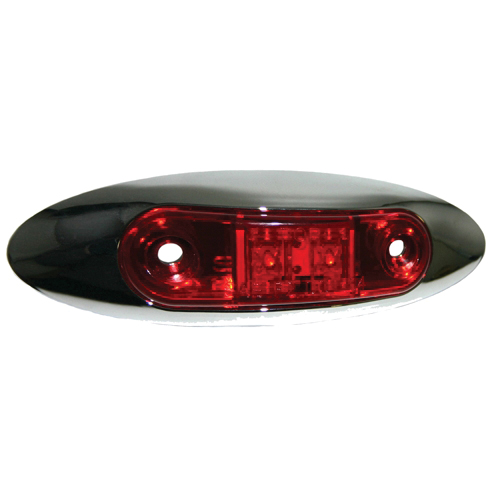 Blazer C322R Side/Clearance Marker Light, 0.05 A, 12 V, LED Lamp, Red Lens, Surface Mounting