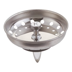 ACE ACE5903-1 Sink Strainer, 3-1/8 in Dia, Stainless Steel, Chrome - 1