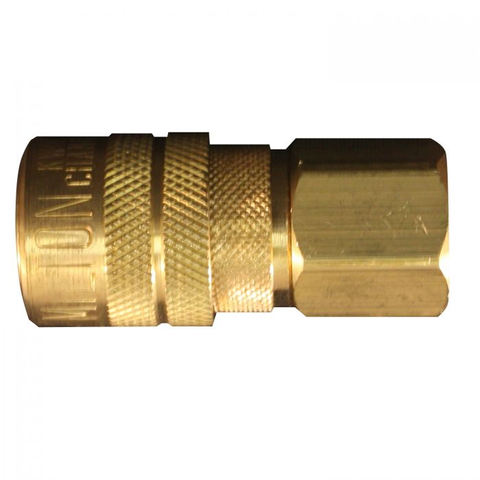 Milton S-718 Coupler, M-Style, 3/8 in, FNPT, Brass