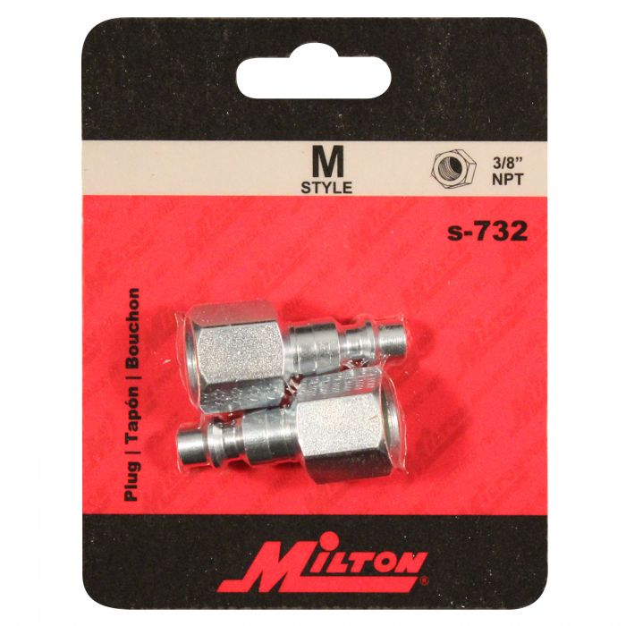 Milton S-732 Plug, M-Style, 3/8 in, FNPT, Steel