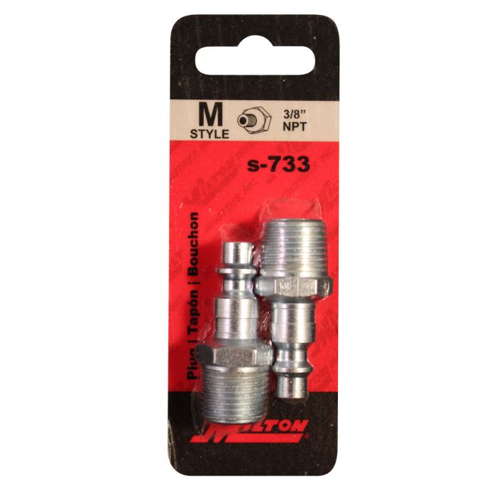 Milton S-733 Plug, 3/8 in, MNPT, Steel