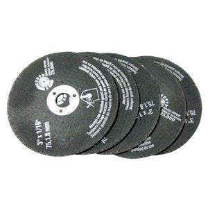Master Mechanic 1204S330 Cut-Off Disc, 3 in Dia, 1/16 in Thick, 3/8 in Arbor