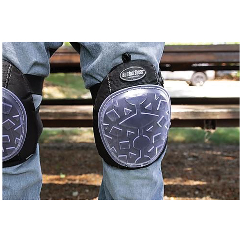 Bucket Boss GelDome Series 95100 Hard Shell Knee Pad, One-Size, Plastic Cap, EVA Foam/Gel Dome Pad, 2-Strap
