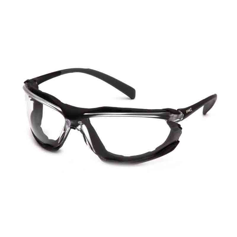 Pyramex SB9310ST Safety Glasses, 50.4 mm Lens, Anti-Fog Lens, Polycarbonate Lens, Black Frame, UV Protection