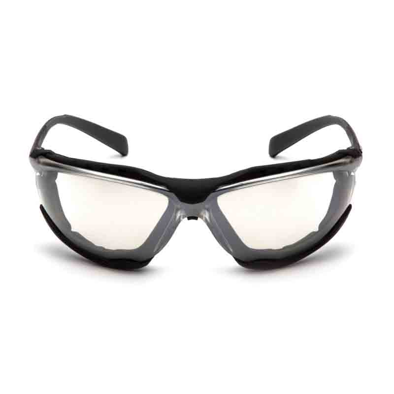 Pyramex SB9310ST Safety Glasses, 50.4 mm Lens, Anti-Fog Lens, Polycarbonate Lens, Black Frame, UV Protection