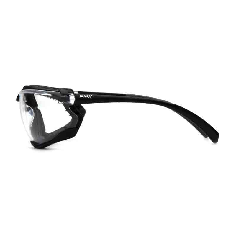 Pyramex SB9310ST Safety Glasses, 50.4 mm Lens, Anti-Fog Lens, Polycarbonate Lens, Black Frame, UV Protection