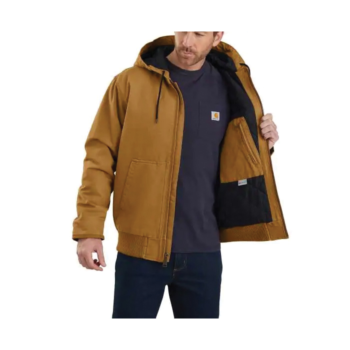 Carhartt 104050-001REG2XLA Active Jacket, 2XL, Black, Hooded Collar, Zipper Closure, Regular - 5