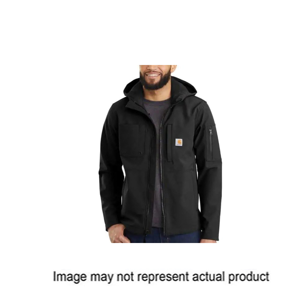 Carhartt Force Midweight Micro-grid Base Layer Hoodie in Black