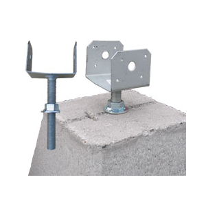 4 in Adjustable Pier Block Bracket, Willamette Graystone, Block not Included - 1